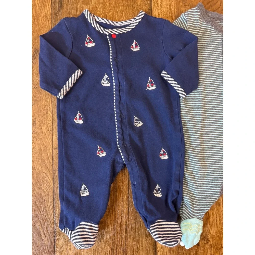 Carters Baby Boy 3 Months Footed Sleepers Rompers Outfits‎ Clothes Monster Frogs